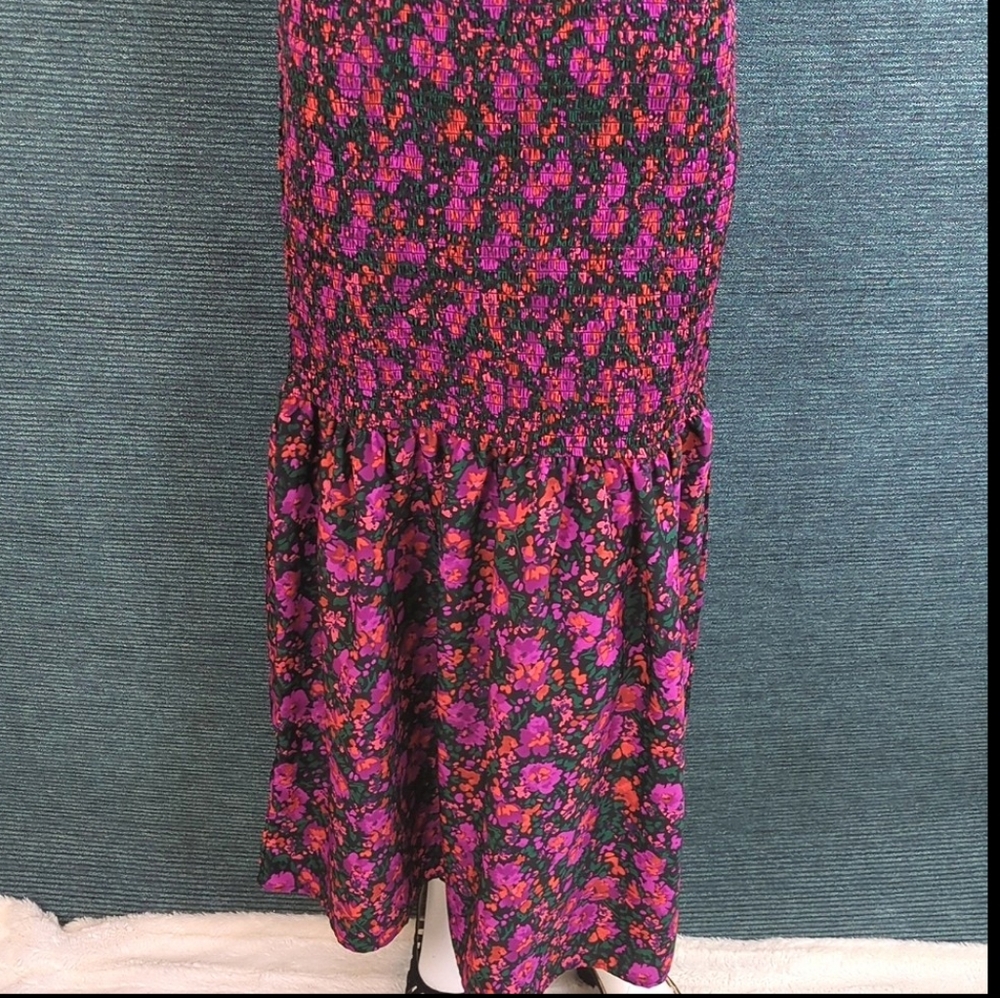 Floral Maxi Dress - Pink and Black - Picture 8 of 16